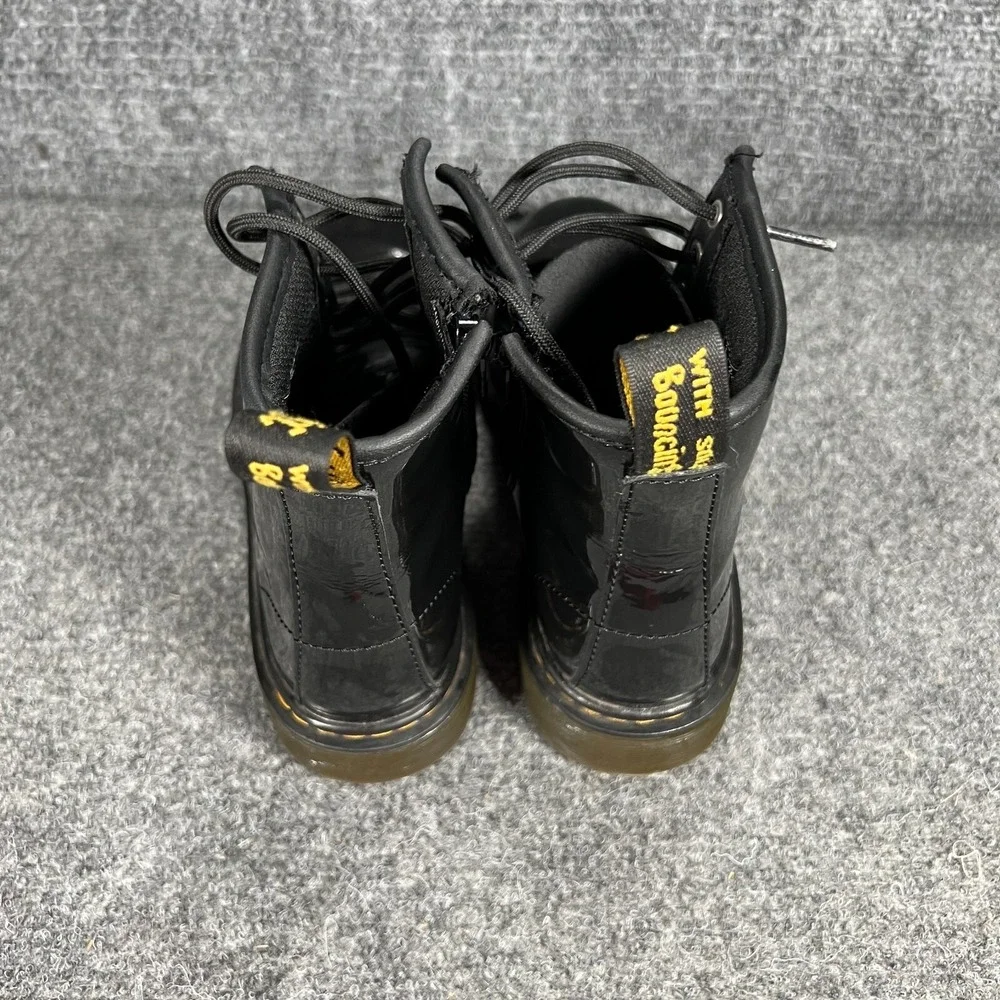 Dr. Martens Boots Shoes Junior 1460‎ Youth Size 2 Black Leather Lace Up Zip Up